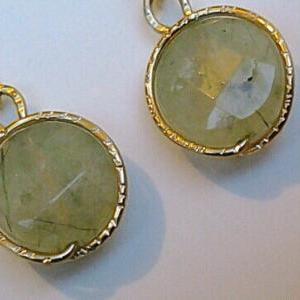Mint Green Fluorite Earrings, birth..