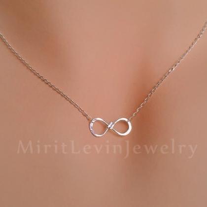 Tiny Infinity Necklace Handmade Infinity Sign..