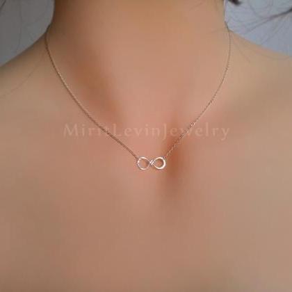 Tiny Infinity Necklace Handmade Infinity Sign..
