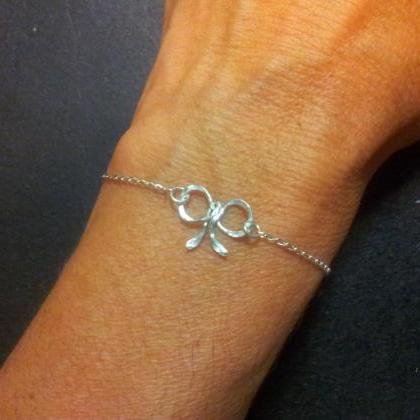 Bow Bracelet, Bridesmaid Gift Jewelry Love Knot..