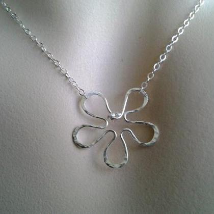 Flower Necklace Flower Jewelry Silver / Gold..