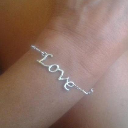 Love script Bracelet gift teen love..