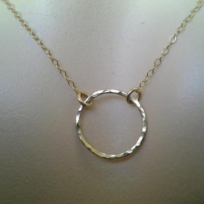 Endless Love Circle Choker Necklace,gold Or Silver..