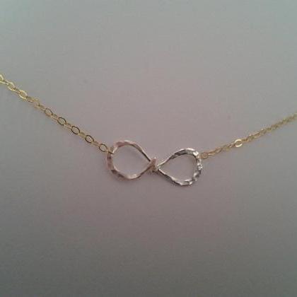 Infinity Pendant In Gold And Silver,mixed Metal..