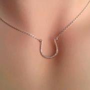 Horseshoe Necklace in Sterling Silver