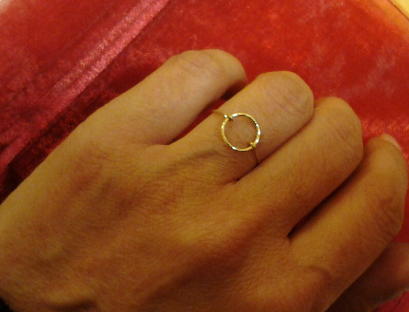 Gold Ring Open Circle Karma Ring Eternity 14k Gold Filled Ring