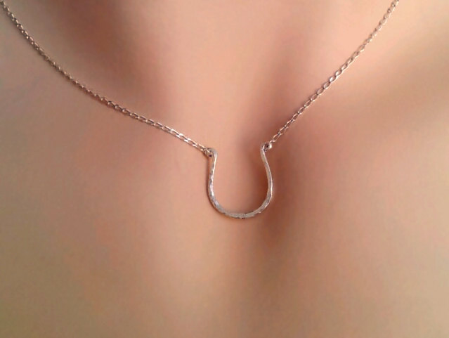 Horseshoe, choker, necklace, Lucky necklace, Delicate Silver Choker,Bridesmaid, sister,gift, wife,best friend, horseshoe, jewelry