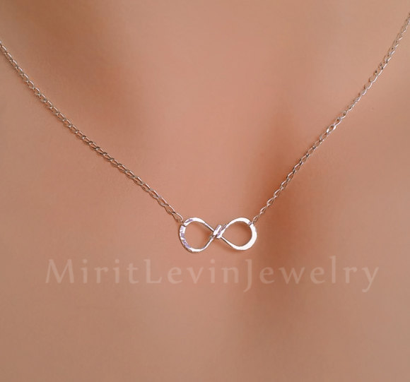 Tiny Infinity Necklace Handmade Infinity Sign Eternity Infinity Jewelry Gift Idea For Her Valentine's Day Jewelry Infinity Charm Pendant