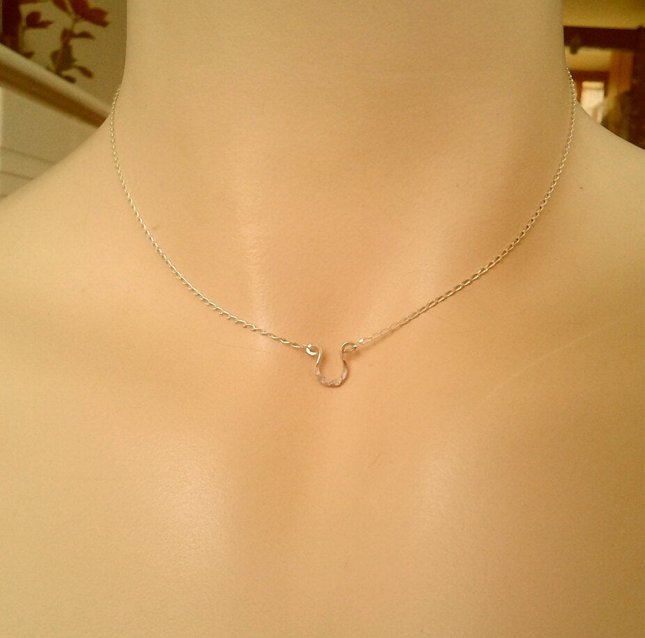 Tiny Horseshoe Necklace, Length Options Delicate Chain In 14k Gold Filled Or Sterling Silver, Dainty Horseshoe