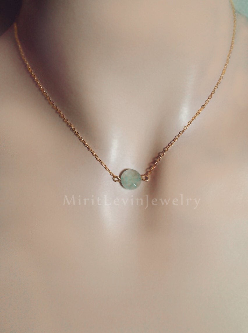 Mint Green Fluorite Necklace Jewelry Fluorite One Crystal Necklace Gemstone Mint Jewelry