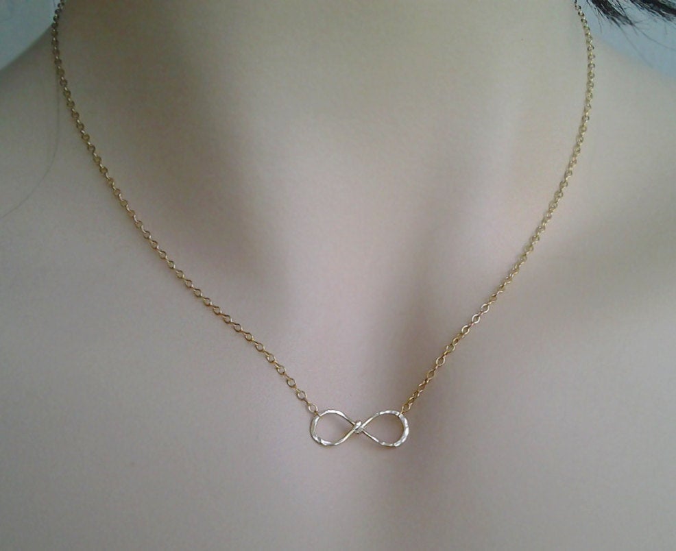 Infinity Pendant In Gold And Silver,mixed Metal Necklace,pendant, Bridesmaid, Sister,gift, Girl Friend, Wife, Friend